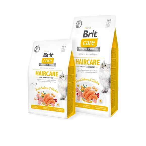 Brit Care Tahılsız Haircare Healthy & Shiny Coat Tavuklu ve Somonlu Yetişkin Kedi Maması